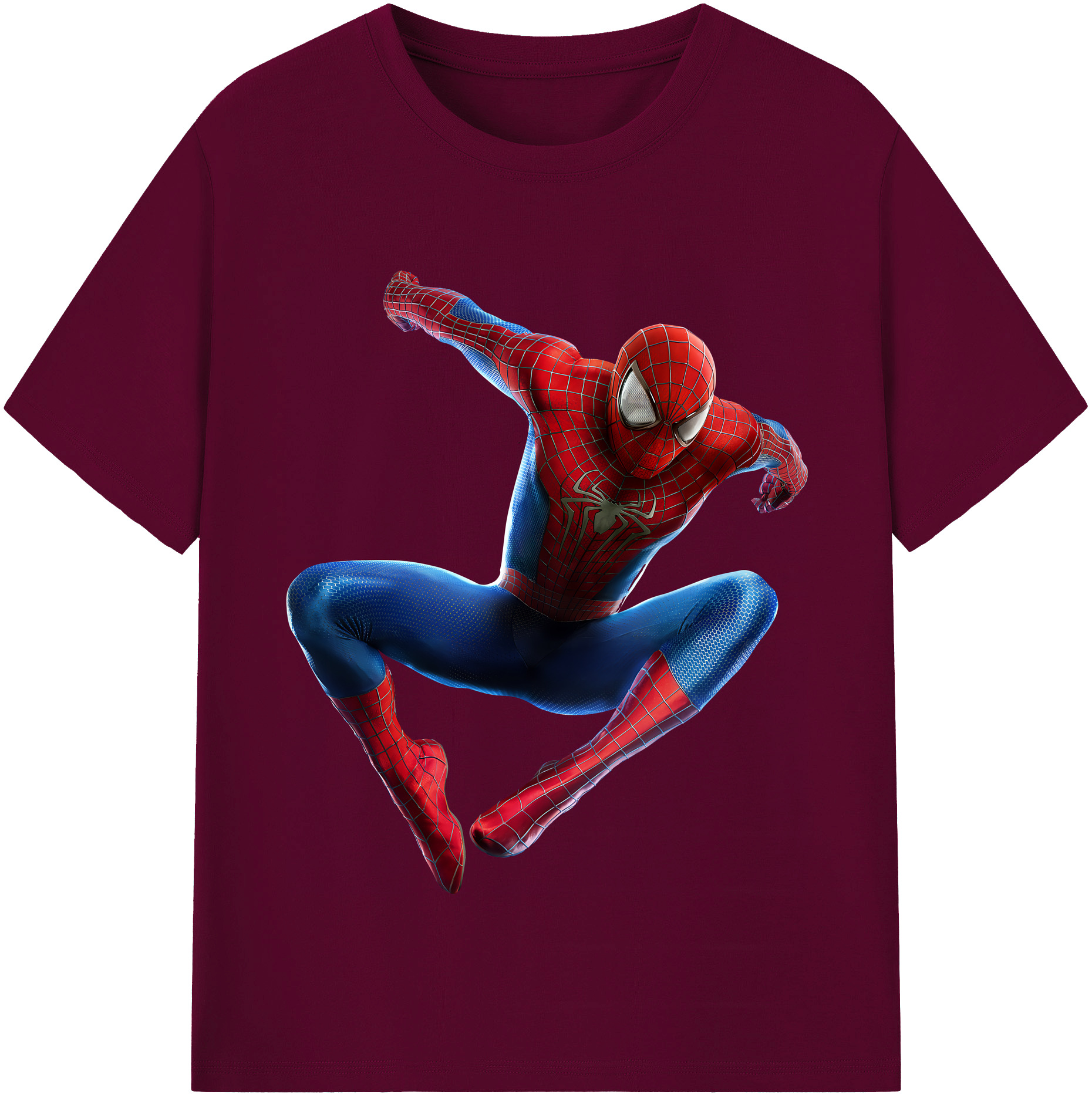 （画像用） Spider Man スパイダーマン レディースカジュアルプリントTシャツ（綿100％）